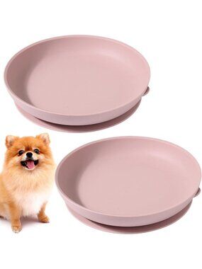 2-Pack Silicone Dog Bowls - Noiseless Pet Feeding Dishes for Small & Medium Pets